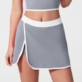 thumbnail image 5 of AnuYalue Women's Athletic Skort Fashion Tennis Shorts with Pockets Lightweight High Waisted Side Slit Yoga Shorts Gray S, 5 of 7