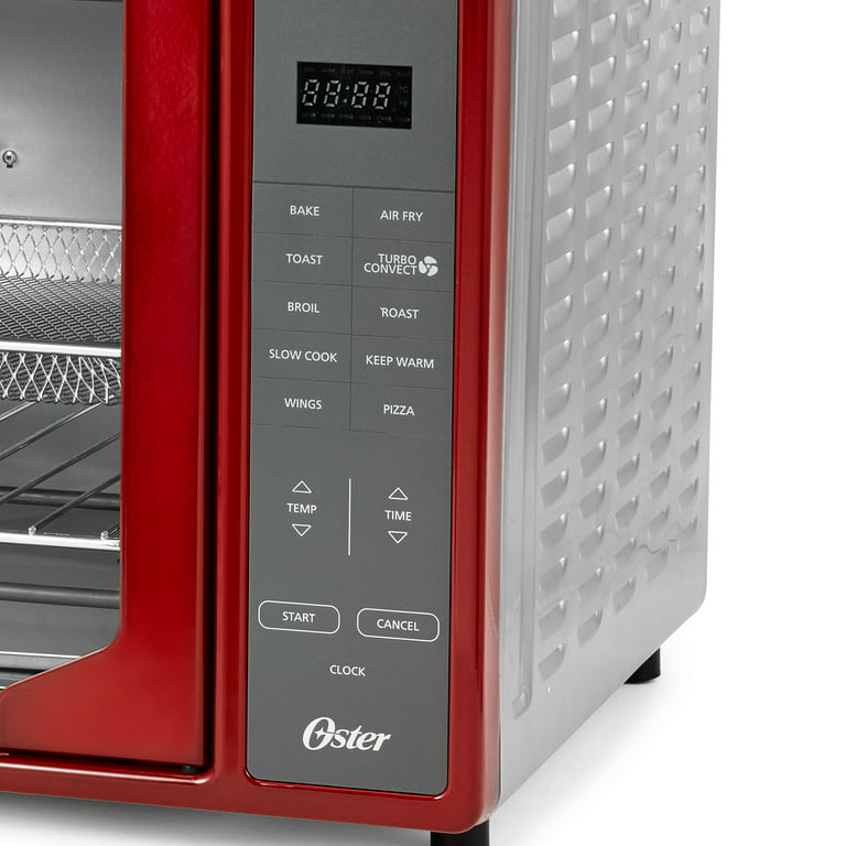 Oster French Door Turbo Convection Toaster Oven w/Extra Large Interior, Red  