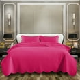 thumbnail image 2 of IR Imperial Rooms 3 Piece Adult Quilt Set Bedding Microfiber Soft Embossed Bedspread with 2 Pillow Shams Pink King, 2 of 12