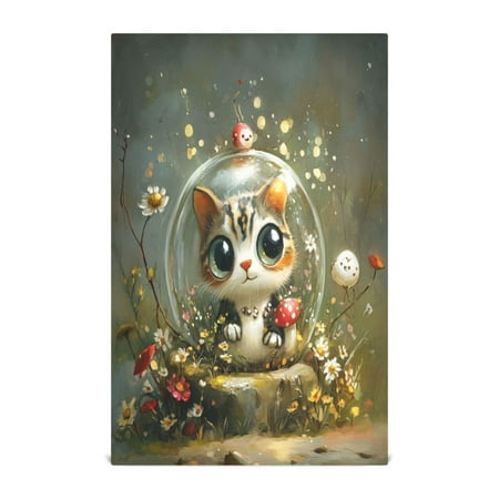 

Kitchen Towel 28x18 Inches x4，Plate Towel Decorative Towel Napkin Tea Towel Tea Towels For Kitchen Dish Cloths & Dish Towels Cat Bubble