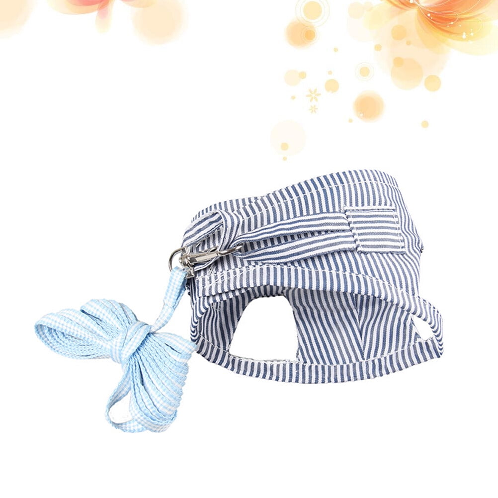 LOLIPPYY Pet Chest Strap Blue Durable Cotton Breathable Easy to Wear for Small Pets