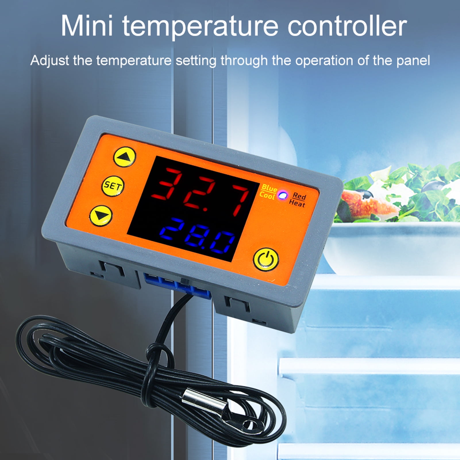 LED Digital Thermometer Car Probe Fridge Freezer Temperature 40~120C Degree DIY 