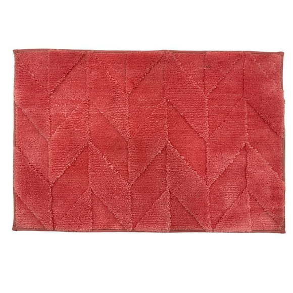 Tapis de bain en microfibre Home Decor Inc. Collection Naples – 50,8 x 76,2 cm, red, doux et absorbant