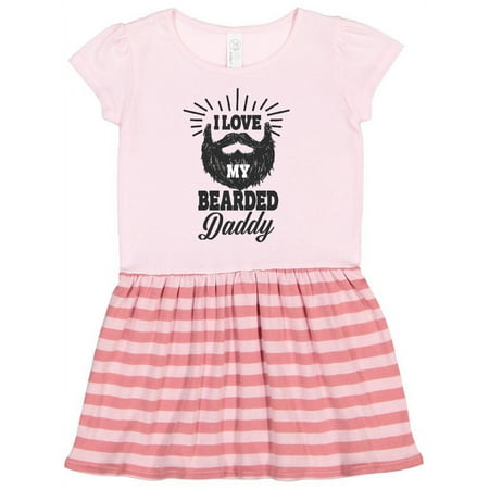 

Inktastic I Love My Bearded Daddy Gift Toddler Girl Dress
