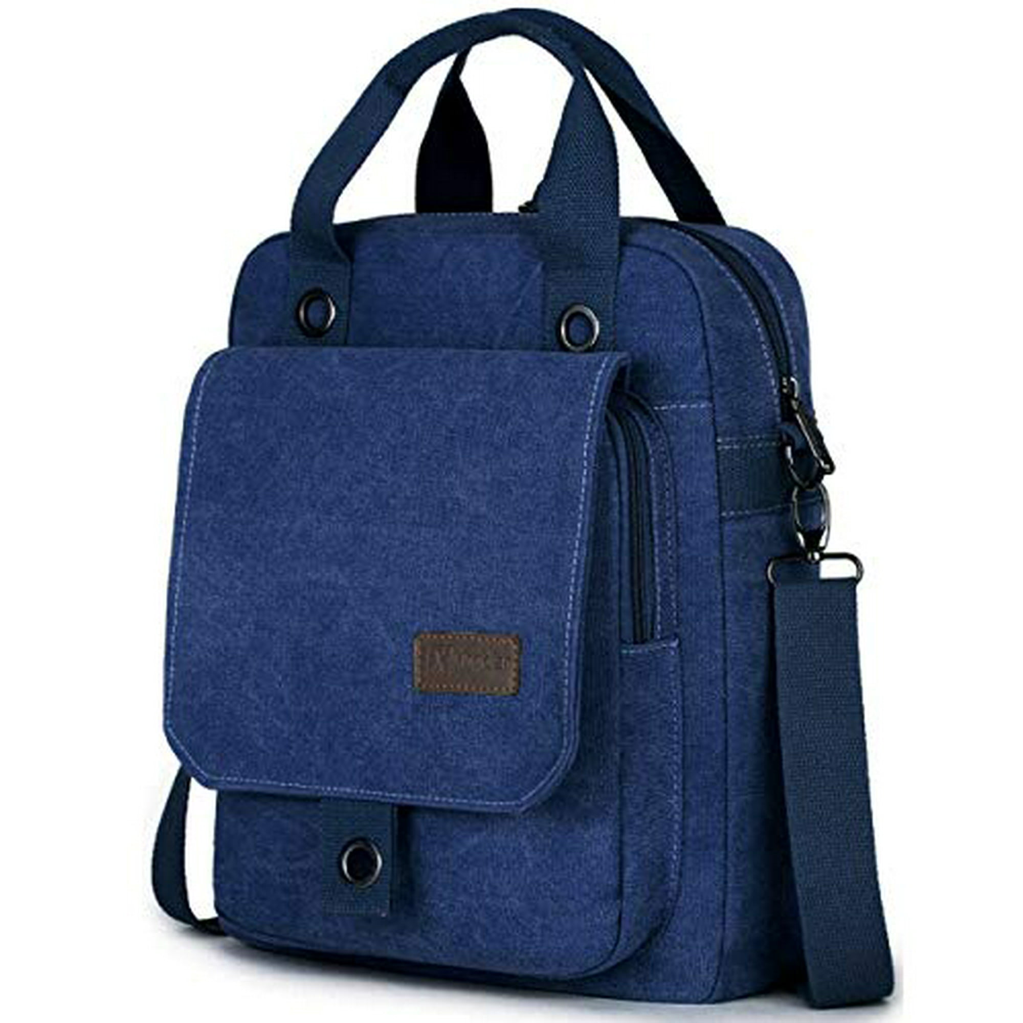 Scioltoo Laptop Computer Backpack For Women 13 Canvas Messenger Bag Mini Backpack Vertical Convertible Rucksack Blue Blue A Blue Walmart Canada