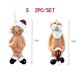 thumbnail image 2 of Juego de 2 colgantes navideños XCF Papá Noel desnudo Resina Decoraciones de Nochevieja, 2 of 4