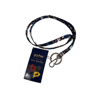Vera Bradley Lanyard Home to Hogwarts Harry Potter with Gray Key Clip