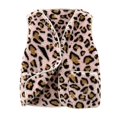 thumbnail image 3 of Womens Casual Sleeveless Vest Leopard Print Button Down Loose Fit Fall Winter Daily Layering Outerwear, S, 3 of 8