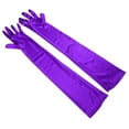thumbnail image 4 of ManxiVoo Bridal Satin Opera Gloves Full Arm Coverage Special Occasion Accessory with Sheen Finish XL Size Purple, 4 of 4