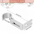 thumbnail image 3 of Adjustable Curtain Rod Brackets, Wall Mounted Metal Single Rod Holder for Window Treatments, Black with Screws for Easy Installation, 3 of 4