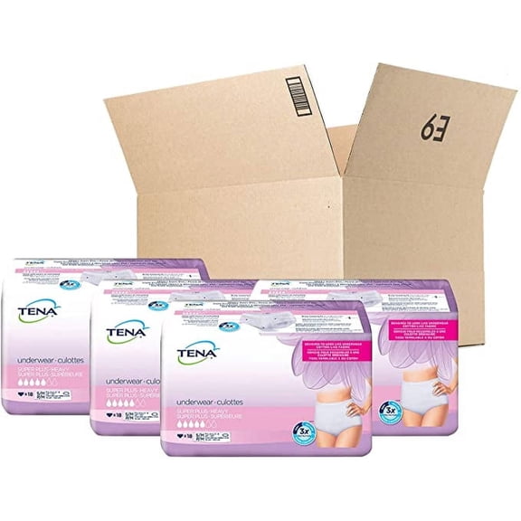 Tena Incontinence Underwear for Women, Super Plus Absorbency, Small/Medium, 72 Count