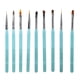 thumbnail image 2 of Juego de pinceles para decoración de uñas, 9 piezas, pincel para pintar uñas, pinceles para diseño de uñas, rendimiento de primer nivel, 2 of 8