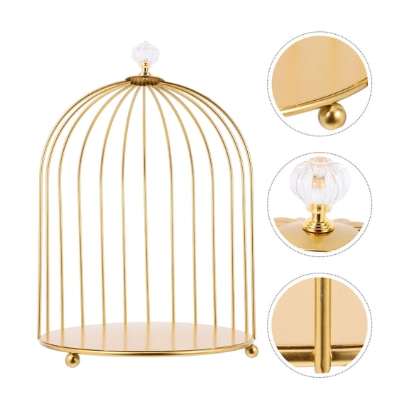 UPKOCH Elegant Design Bird Cage Stand For Special Occasions Iron Holder 1Set