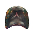 thumbnail image 2 of Yiaed Colorful Flower Meditating Hamster Print Cap Adjustable Size for Running Workouts and Outdoor Activities All Seasons, 2 of 5