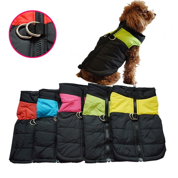OUNONA Dog Winter Warm Coat Blue 1Pack M Size Rainproof Skiing Style For Cold Weather