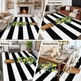thumbnail image 5 of Summer Lemon Area Rugs 5'x7', Washable Small Throw Rugs for Laundry Room Playroom, Black White Striped Potted Plant Indoor Outdoor Rug Non-Slip Low Pile Carpet Runner Reversible Floor Mats, 5 of 8