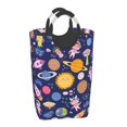 thumbnail image 2 of XMXT Collapsible Laundry Basket Hamper, Childhood Cartoon Universe Large Laundry Bag Clothes Hamper with Aluminum Handle, 50L, 2 of 7