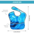 thumbnail image 4 of Hirioo Blue Shell for Baby Waterproof Pocket Bib Adjustable Closed for Babies Toddlers with Large Pocket 6-24Months, 4 of 8