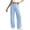 *Sky Blue, variant on VBVC Women's Drawstring Wide Leg Pants, High Waist Pleated Palazzo Trousers For Women, Ladies' Breathable Lounge Pants with Pockets,Army Green,S-2XL