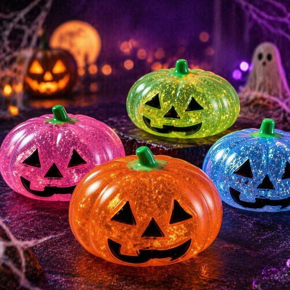 Fall Decor Pumpkin Squishy Decoration, Halloween Decorations Pumpkin Stress Relief Squeeze Decor for Party Display,Cute Pumpkin Shape Accessory for Halloween Party Events and Atmosphere Setup