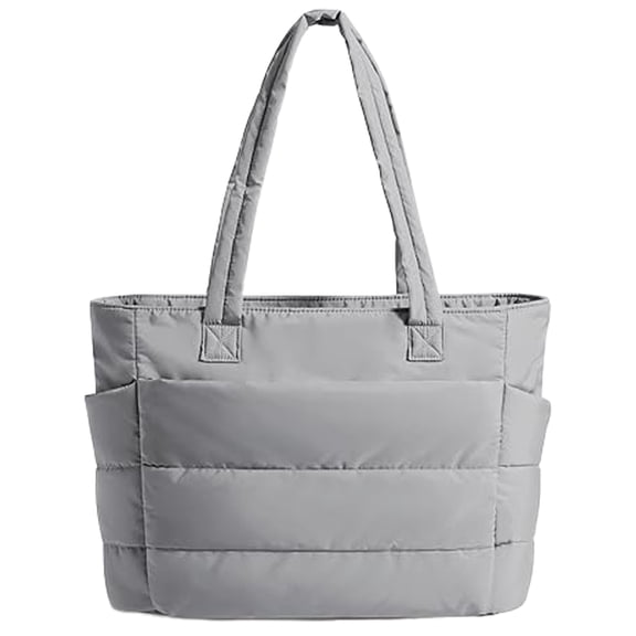 Tote Bag for Women, Lightweight Puffy Tote Bag with Compartments Quilted Shoulder Bag Handbag for Travel, Work, Gym