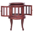thumbnail image 6 of vidaXL Storage Solid Mahogany Wood and Glass Round End Table, Brown, 6 of 15
