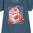 thumbnail image 3 of Instant Message - Strawberry Milk - Toddler & Youth Girls Fleece Dress, 3 of 6