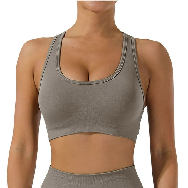 Timegard Sports Bras for Women High Impact Stretch Seamless Breathable Racerback Workout Running Gym Bra