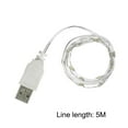 thumbnail image 2 of Xihbxyly Luces de Alambre de Cobre Usb, Decoración Floral Led Flexible, Luces Blancas Cálidas, Blancas y de Colores, Perfectas para Jardines, Habitaciones, Fiestas y Bodas, 5 M de Largo, 50 Lámparas, 2 of 5