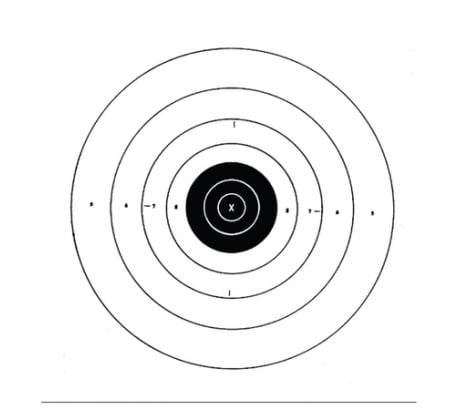 law enforcement targets 25 yard timed and rapid fire bullseye target