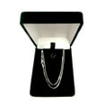 thumbnail image 4 of 14k White Solid Gold Mirror Box Chain Necklace, 1.4mm, 22", 4 of 5