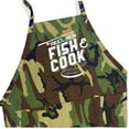 thumbnail image 2 of ApronMen, Funny Aprons For Men - Reel Men Fish & Cook - 100% Cotton with Pockets - Green Camo, 2 of 6
