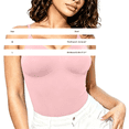 thumbnail image 4 of GZWYHT Bra Tank Tops For Women V Neck Racer Back Tank Top For Women Padded Ribbed Long Tank Fitted Basic Cami Tops Bodysuits Tops Beige L, 4 of 7