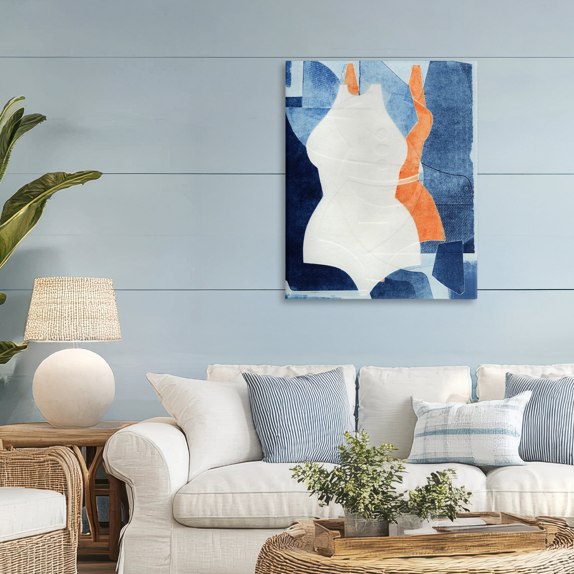 Stupell Industries Abstract Fashion Shapes Blue Canvas Wall Art, design by Stacy Milrany