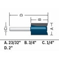 thumbnail image 4 of Bosch 23/32In X 3/4In Carbide Tipped Plywood Mortising Router Bit, 4 of 4