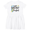 thumbnail image 3 of Inktastic Just Down Right Perfect Down Syndrome Awareness Ribbon Girls Toddler Dress, 3 of 5