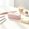 thumbnail image 2 of SLYNSHome Plastic Storage Box With Lid, Large Capacity Desktop Organizer Case,Pink Portable Container For Pens Markers And Small Desk Accessories, 2 of 6