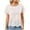 White, variant on Summer Tops for Women Plus Size Round Neck Casual Short Sleeve Shirt Womens Blouses White M