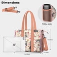 thumbnail image 5 of Teacher Tote Bag,Schnauzer Dog and Pioneer Flower Teacher Utility Tote Bag,Large Work Tote Bags for Women with Multiple Pockets,Top Zipper Closure,13.8x10.6x6.7 Inch, 5 of 5