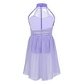 thumbnail image 3 of Aiihoo Girls Mock-Neck Chiffon Dance Dress for Contemporary Ballet Dance Lavender 14, 3 of 5