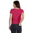 thumbnail image 4 of Inkmeso Summer Twist Front Knot Crop Top For Women With Short Sleeves Tee Shirts, 4 of 8