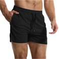 thumbnail image 2 of JoveMarine Men's Quick Dry Mesh Training Pants Breathable Running Shorts for Fitness and Sports Thin Casual Summer Pants Black M, 2 of 6