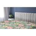 thumbnail image 5 of Ambesonne Garden Fitted Sheet, Leaves Greenery Watercolor, King Size, Tan and Multicolor, 5 of 5