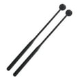 thumbnail image 5 of 2x Percussion Xylophone Mallets Drum Mallet, Multifunctional Musical Drumstick, 12'' Rubber Mallet Percussion for Meditation black, 5 of 8