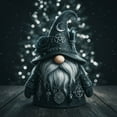 thumbnail image 5 of Gothic Wizard Gnome Figurine, Gothic Gnomes Collectible Fall Decor, Resin Wizard Statue for Indoor Scary Table Shelf Tier Tray Ornament, Spooky Fall Christmas Home Decoration Gift, 5 of 7