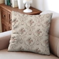 thumbnail image 3 of Beige American Pastoral Pillow Covers 20x20 Inch Linen Decorative Square Throw Pillow Covers for Home Sofa Bedroom Outdoor Indoor, 3 of 6