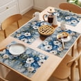 thumbnail image 5 of Hydrangeas Flower Placemats Set of 12 Blue White Floral Country Oil Painting Place Mats Indoor Wipeable Table Mats Washable Dining Table Placemats for Kitchen Holiday Party Home Decor 13x19 Inch, 5 of 9