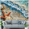 thumbnail image 4 of Orinice Starfish Shells Beach Tapestry Wall Hanging Unique Style Graphic Tapestries Home Wall Decor Art for Living Room Bedroom Apartment Farmhouse Dorm 50x40inch, 4 of 6