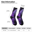 thumbnail image 2 of Rocae Purple Plant White Tiger for Adult Socks Casual Athletic Stretchy Loose Socks for Women Men Non-Slip Middle Tube Socks, 2 of 6