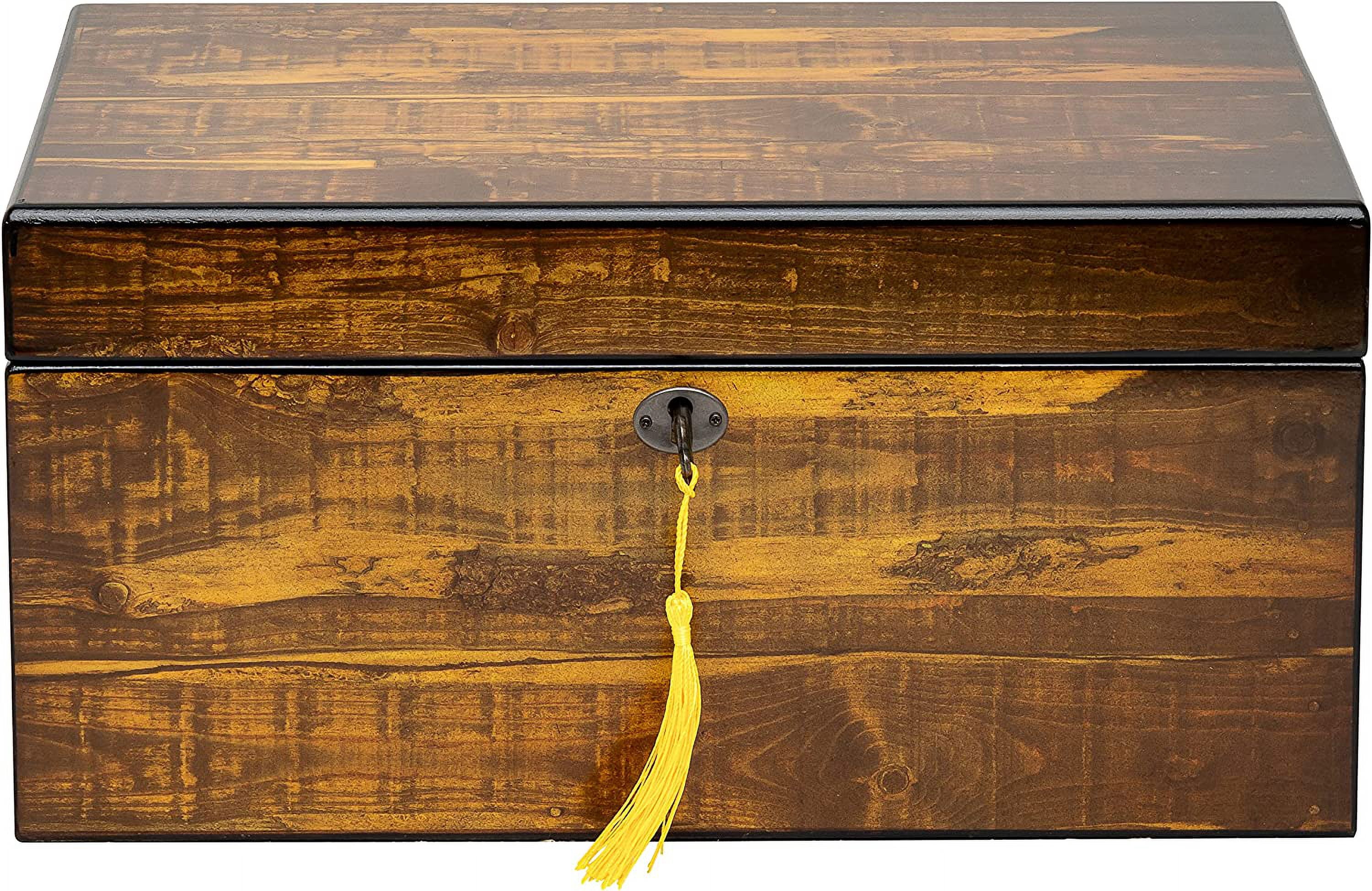 Quality Importers HUM-100ADR Adirondack 100 Cigar Humidor, Reclaimed Wood Design